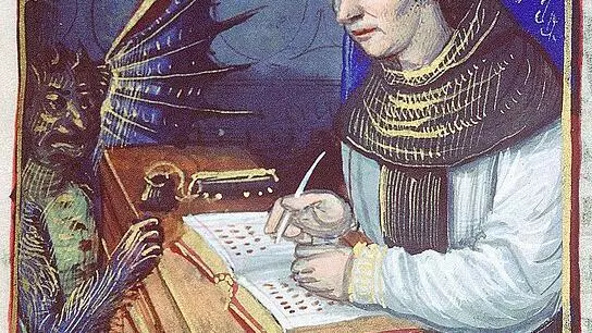Image of the demon Titivillus who introduces errors into the work of scribes.