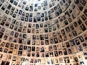 Image of photos of victims of the Holocaust at Yad Vashem Holocaust Memorial